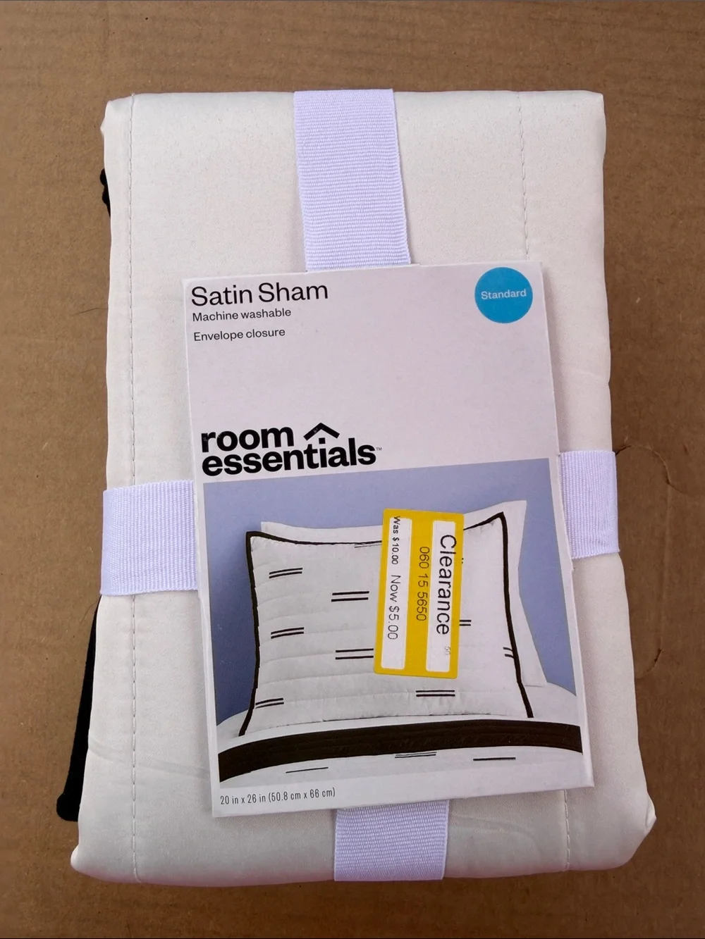 Room Essentials Satin Sham - White
